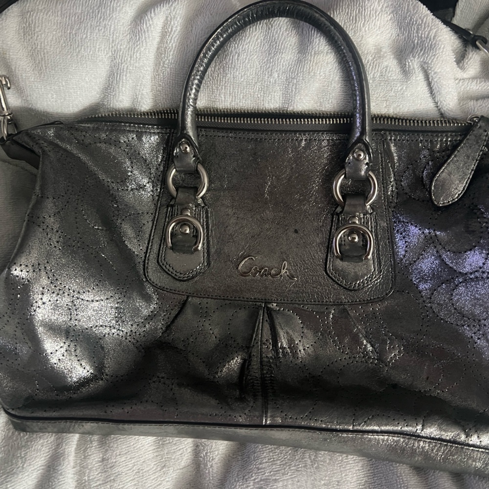 Coach metallic purse.